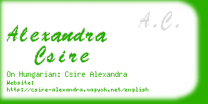 alexandra csire business card